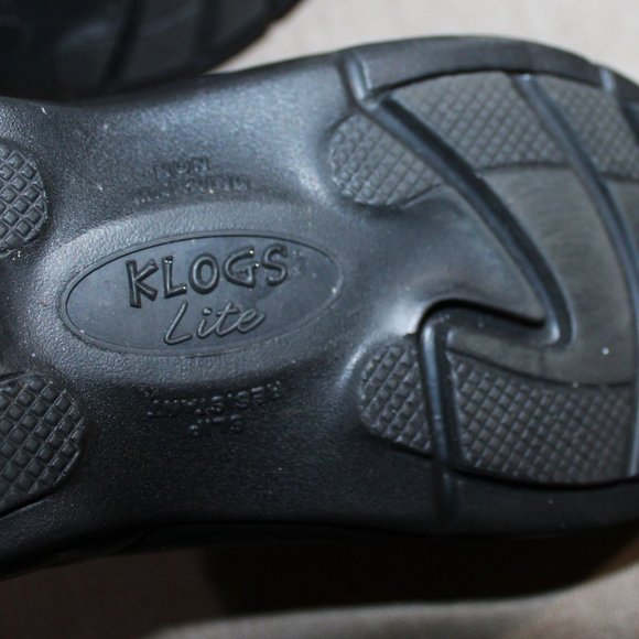 KLOGS FOOTWEAR LITE RUBBER CLOGS - 9 - BLACK NON MARKING/SLIP RESISTANT - Picture 6 of 7